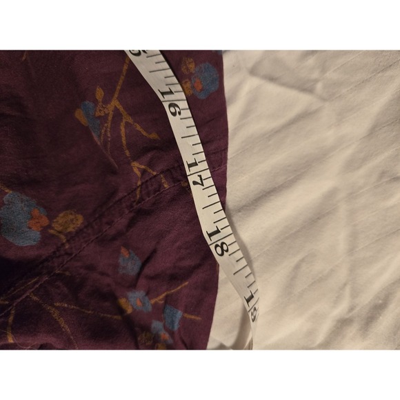 Eddie Bauer Women's Long Sleeve Button Up Shirt Floral Purple Large - Picture 5 of 6